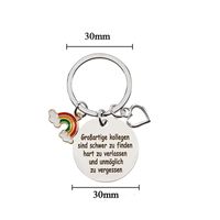 1 Piece Simple Style Letter Stainless Steel Polishing Women's Bag Pendant Keychain main image 2