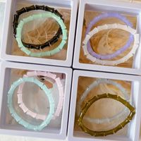 1 Piece Sweet Solid Color Glass Glass Women's Bracelets sku image 37