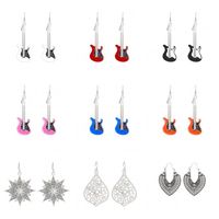 1 Pair Fashion Maple Leaf Snake Butterfly Metal Copper Inlay Zircon 18k Gold Plated Gold Plated Silver Plated Women's Drop Earrings Ear Studs main image 3
