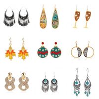 1 Pair Fashion Maple Leaf Snake Butterfly Metal Copper Inlay Zircon 18k Gold Plated Gold Plated Silver Plated Women's Drop Earrings Ear Studs main image 2