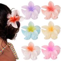 Japanese Style Flower Plastic Stoving Varnish Hair Claws 1 Piece main image 1