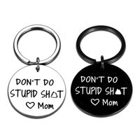 1 Piece Mama Simple Style Round Letter Stainless Steel Mother's Day Women's Bag Pendant Keychain main image 1