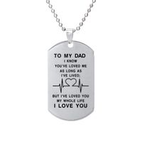 1 Piece Fashion Letter Stainless Steel Polishing Mother's Day Father's Day Unisex Bag Pendant Keychain sku image 4