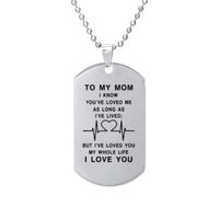 1 Piece Fashion Letter Stainless Steel Polishing Mother's Day Father's Day Unisex Bag Pendant Keychain main image 3
