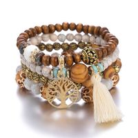 Bohemio Geométrico Árbol Madera Con Cuentas Mujeres Pulsera sku image 6