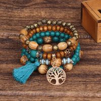 Bohemio Geométrico Árbol Madera Con Cuentas Mujeres Pulsera sku image 4