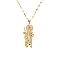 Vintage Style Human Copper Gold Plated Zircon Pendant Necklace In Bulk sku image 3