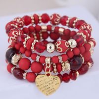 1 Piece Ethnic Style Heart Shape Alloy Resin Inlay Crystal Women's Bracelets main image 4