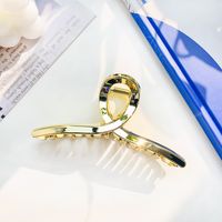 Fashion Solid Color Plastic Hollow Out Hair Claws 1 Piece sku image 4