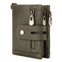 Unisex Einfarbig Leder Schnalle Brieftaschen sku image 4