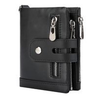 Unisex Einfarbig Leder Schnalle Brieftaschen sku image 2