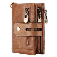 Unisex Einfarbig Leder Schnalle Brieftaschen sku image 5