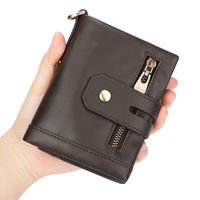 Unisex Solid Color Leather Buckle Wallets main image 4