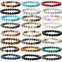 1 Piece Fashion Round Agate Handmade Bracelets main image 1