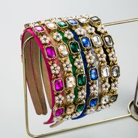 ¡nuevo! Diadema De Perlas De Diamantes De Imitación Retro De Corea Para Mujer, Accesorios Para Cabello Con Bordes Finos main image 1