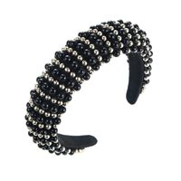 Europäische Und Amerikanische Mode Verdicktes Schwamm Perlen Kopfband Damen Netz Rot Retro Stirnband Hohe Kranielle Haarschmuck sku image 5
