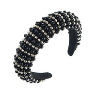 Diadema De Perlas De Esponja Gruesa De Moda Europea Y Americana Para Mujeres Influencer En Línea Retro Diadema De Calavera Alta Accesorios Para El Cabello sku image 5