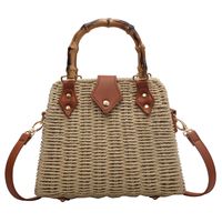 Women's Medium Spring&summer Straw Vintage Style Handbag sku image 2