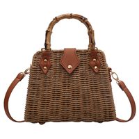 Women's Medium Spring&summer Straw Vintage Style Handbag sku image 1