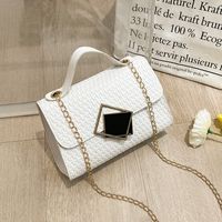 Women's Small Pu Leather Lingge Fashion Square Magnetic Buckle Crossbody Bag sku image 1