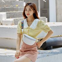 Women's Classic Style Letter Lingge Pu Leather Waist Bags main image 3