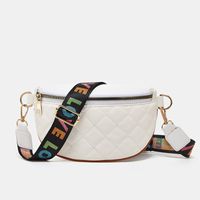 Women's Classic Style Letter Lingge Pu Leather Waist Bags sku image 2