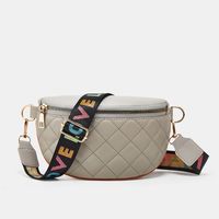 Women's Classic Style Letter Lingge Pu Leather Waist Bags sku image 3