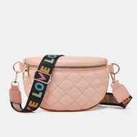 Women's Classic Style Letter Lingge Pu Leather Waist Bags sku image 4