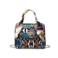 Women's Pvc Color Block Vintage Style Square Lock Clasp Shoulder Bag Handbag Crossbody Bag sku image 3