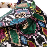 Women's Pvc Color Block Vintage Style Square Lock Clasp Shoulder Bag Handbag Crossbody Bag main image 2
