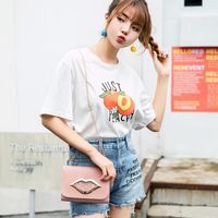 Women's Small Pu Leather Lips Streetwear Square Magnetic Buckle Shoulder Bag Crossbody Bag Chain Bag main image 3