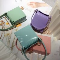 Women's Mini Pvc Solid Color Fashion Square Magnetic Buckle Crossbody Bag main image 3