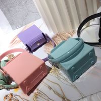 Women's Mini Pvc Solid Color Fashion Square Magnetic Buckle Crossbody Bag main image 4