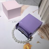 Women's Mini Pvc Solid Color Fashion Square Magnetic Buckle Crossbody Bag sku image 6