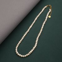 1 Piece Fashion Solid Color Freshwater Pearl Beaded Necklace main image 3