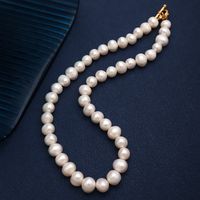 1 Piece Fashion Cherry Solid Color Freshwater Pearl Copper Plating Inlay Glass Necklace main image 1