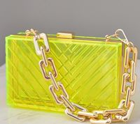 Pvc Metal Solid Color Square Evening Bags sku image 5