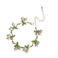 1 Stück 1 Paar Japanischer Stil Blume Legierung Emaille Frau Schmuck-set main image 4