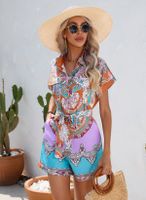 Women's Holiday Streetwear Printing Shorts Rompers main image 5
