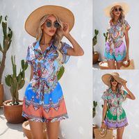 Women's Holiday Streetwear Printing Shorts Rompers main image 1
