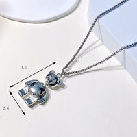 1 Piece Retro Rabbit Cross Bear Stainless Steel Alloy Inlay Turquoise Unisex Pendant Necklace sku image 8