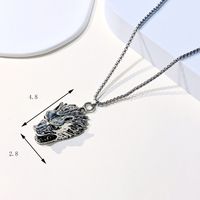 1 Piece Retro Rabbit Cross Bear Stainless Steel Alloy Inlay Turquoise Unisex Pendant Necklace sku image 5