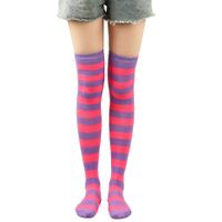 Women's Preppy Style Stripe Polyester Jacquard Socks Over The Knee Socks sku image 45