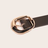 Fashion Solid Color Imitation Leather Alloy Spray Paint Women's Leather Belts 1 Piece main image 6