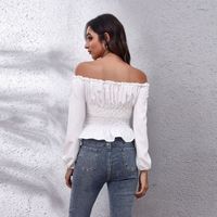 Women's Chiffon Shirt Long Sleeve Blouses Pleated Casual Fashion Solid Color main image 3