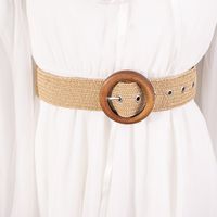 Bohemian Solid Color Straw Women's Woven Belts main image 3