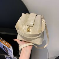 Women's Small Spring&summer Pu Leather Solid Color Fashion Bucket Magnetic Buckle Bucket Bag main image 1