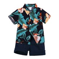 Casual Flower Bowknot Cotton Boys Clothing Sets main image 2