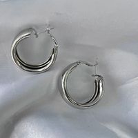 1 Pair Fashion Circle Alloy Plating Gold Plated Silver Plated Women's Earrings main image 2