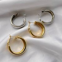 1 Pair Fashion Circle Alloy Plating Gold Plated Silver Plated Women's Earrings main image 1